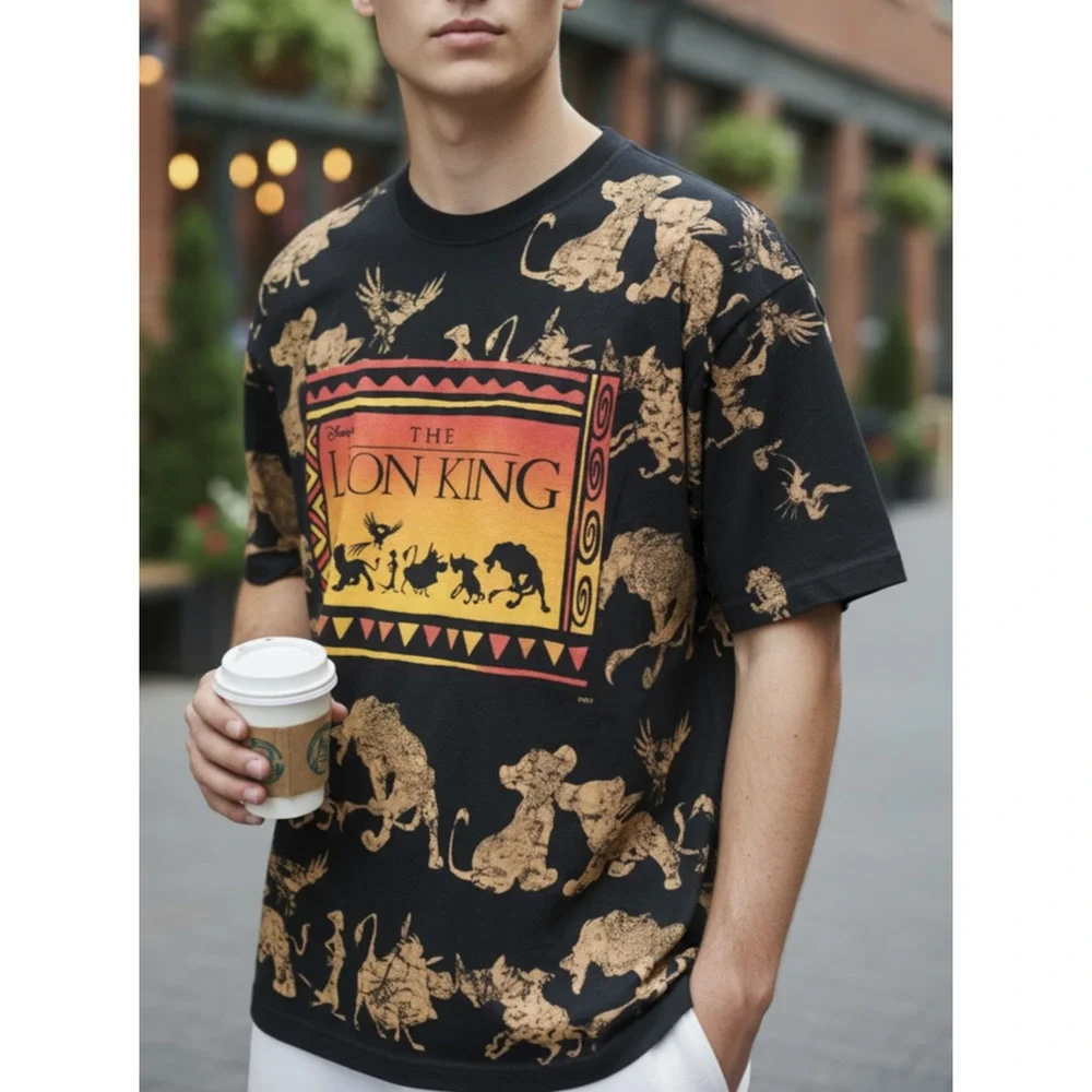 Vintage Disney The Lion King All Over Print Movie T-Shirt USA Made Adult OSFA - Picture 1 of 7